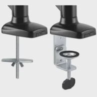 MANHATTAN Nosač monitora 462501, stolni, dvostruki, 17"–32", aluminijski, plinska opruga